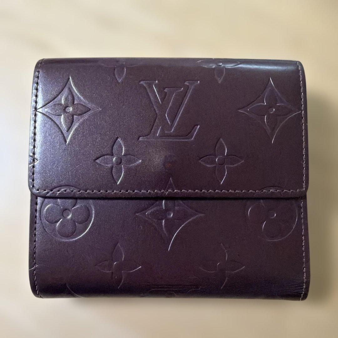 Louis Vuitton モノグラムマット 三つ折りWホック財布