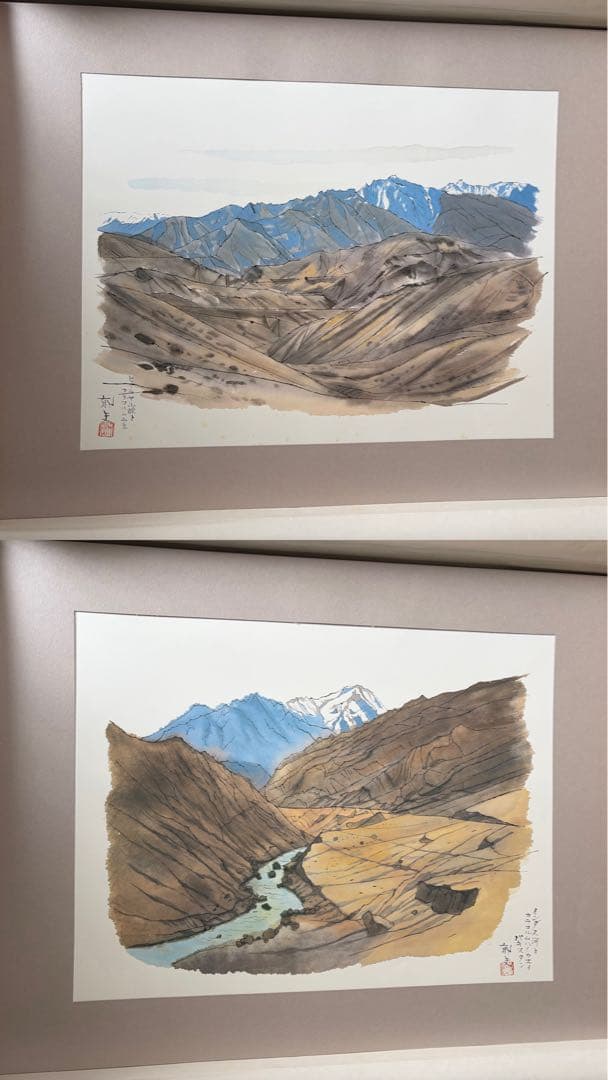 平山郁夫 作品集 「遙かなる旅」新作素描集　25枚揃 絵画 美術　日本経済新聞社