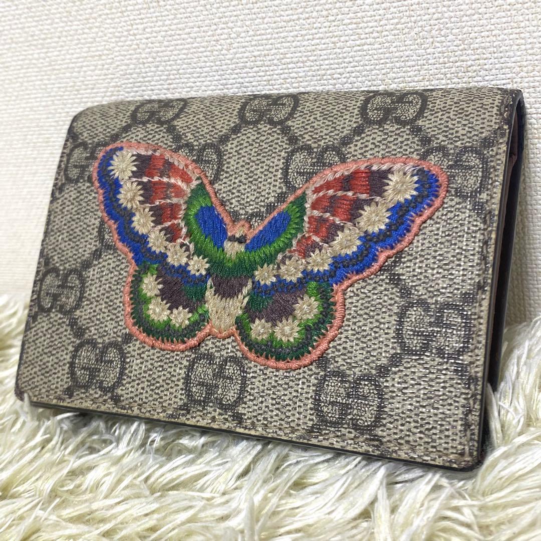 こ*️様 美品✨ GUCCI グッチ 折り財布 バタフライ 刺繡 日本限定 GG