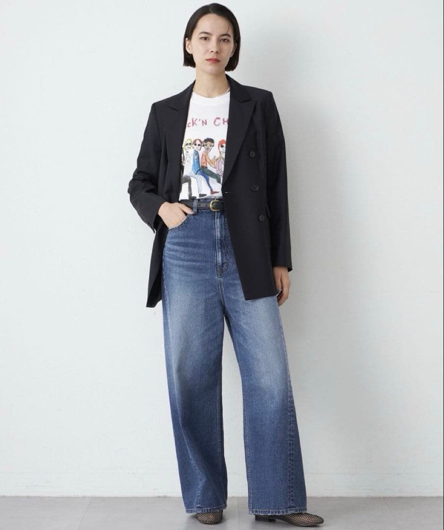 ウィムガゼット⭐︎キリカエデキム36ブルー脚長美脚着痩せ美品完売品⭐︎ヴィンテージ