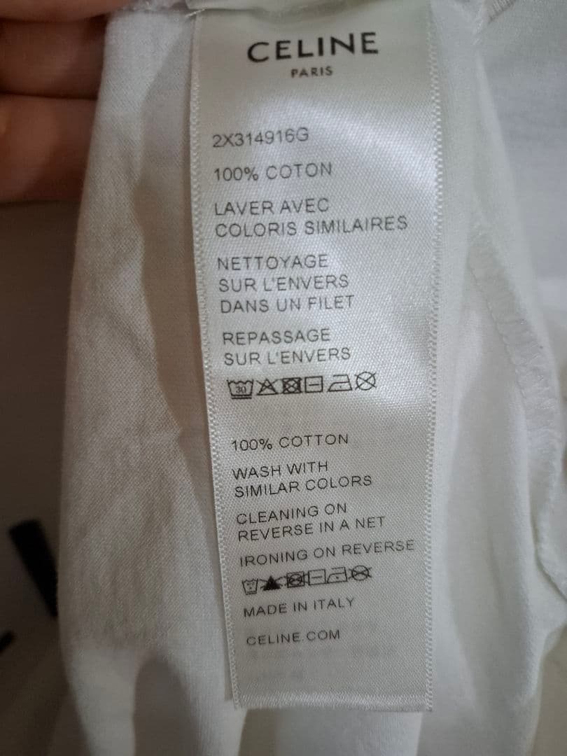 CELINE セリーヌ ロゴTシャツ　ホワイト　Sサイズ