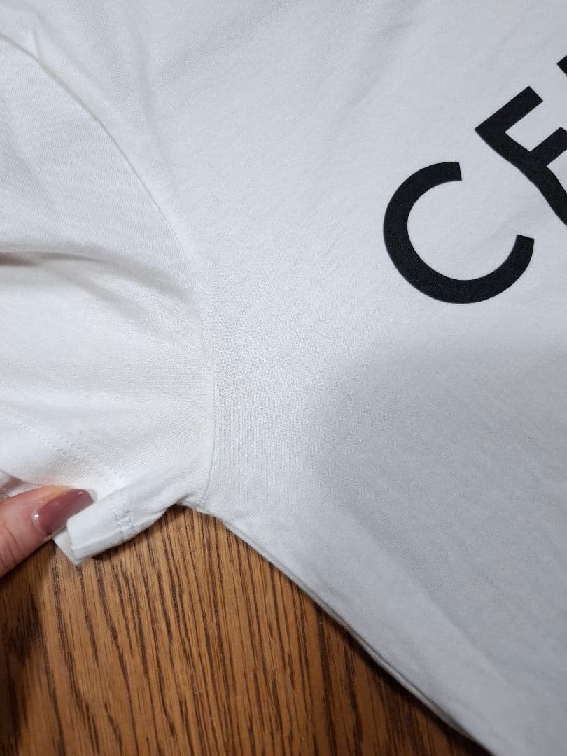 CELINE セリーヌ ロゴTシャツ　ホワイト　Sサイズ
