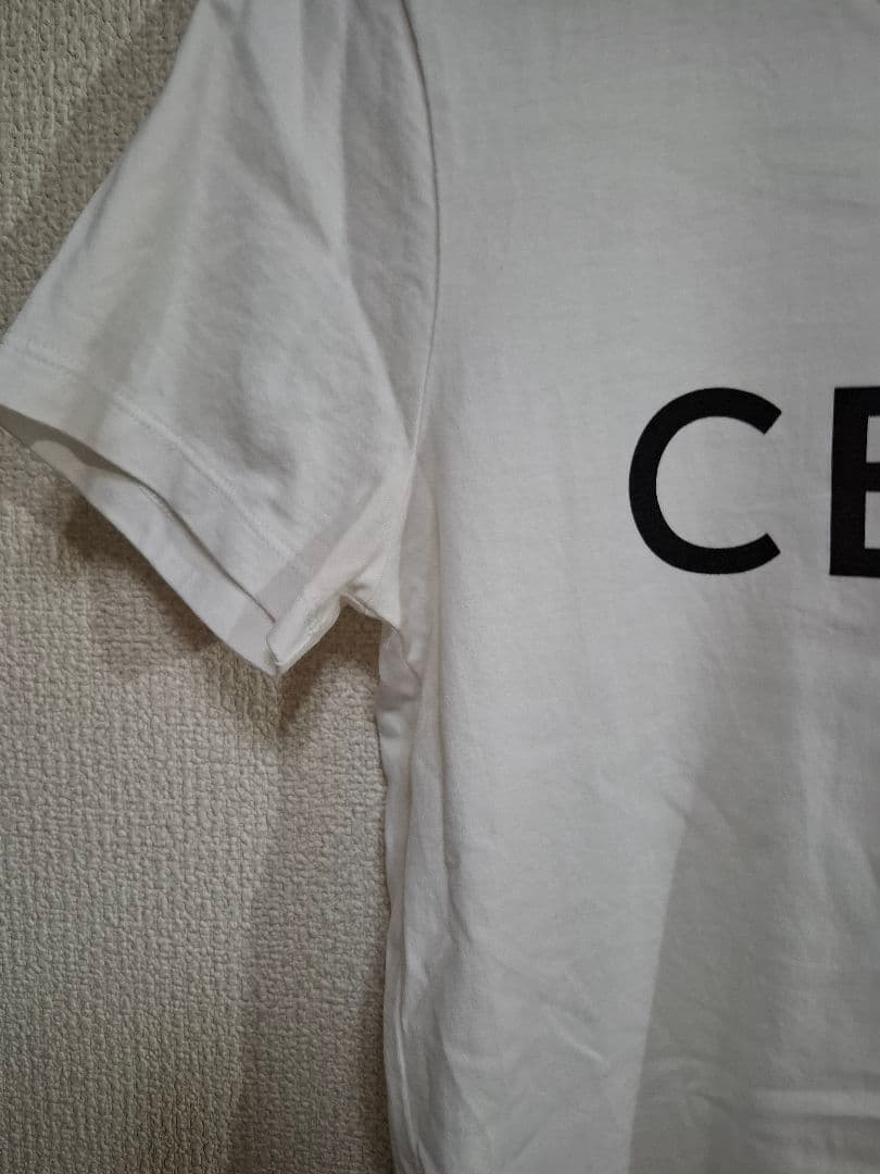 CELINE セリーヌ ロゴTシャツ　ホワイト　Sサイズ