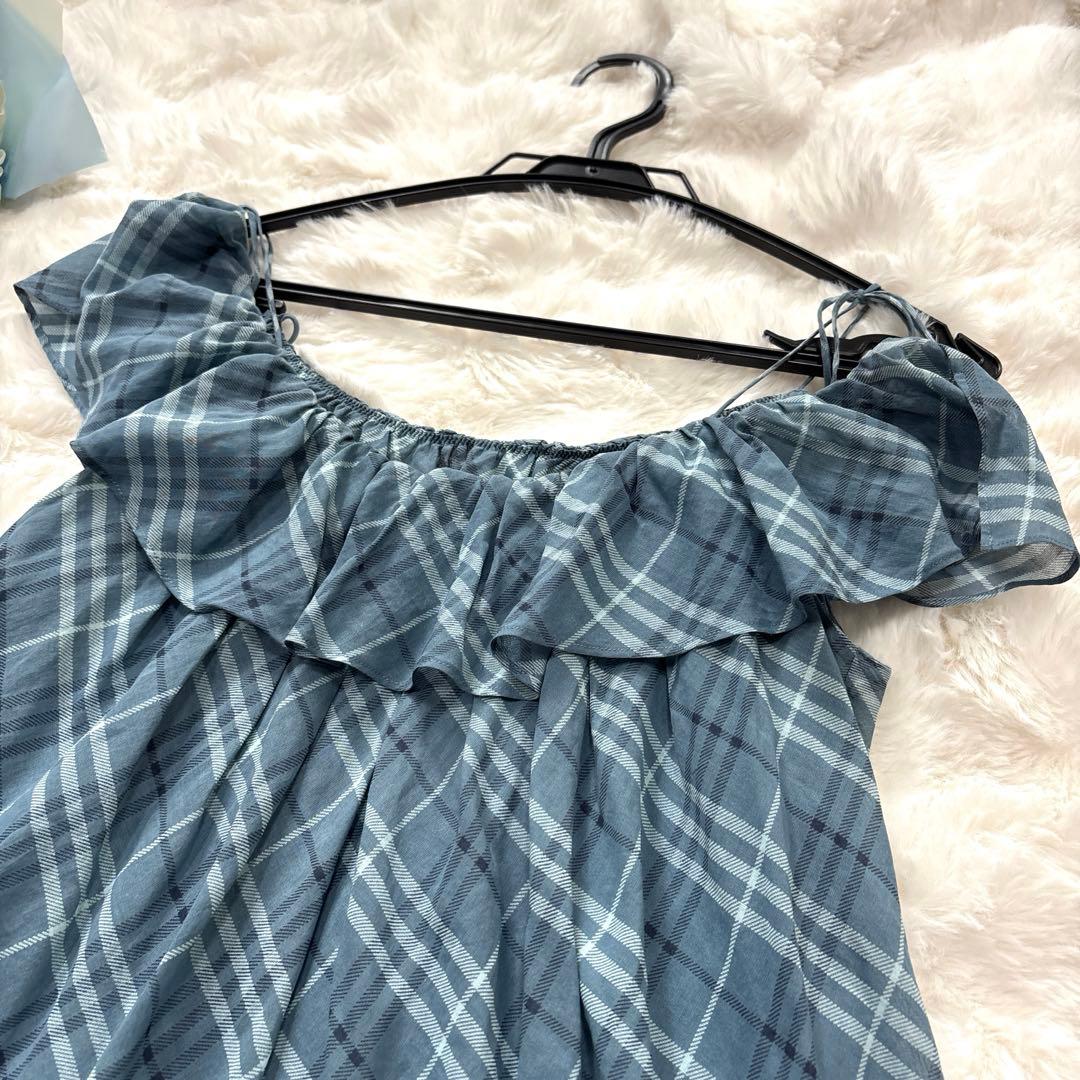 BURBERRY BLUE LABAL ノバチェック ノースリーブ カットソー