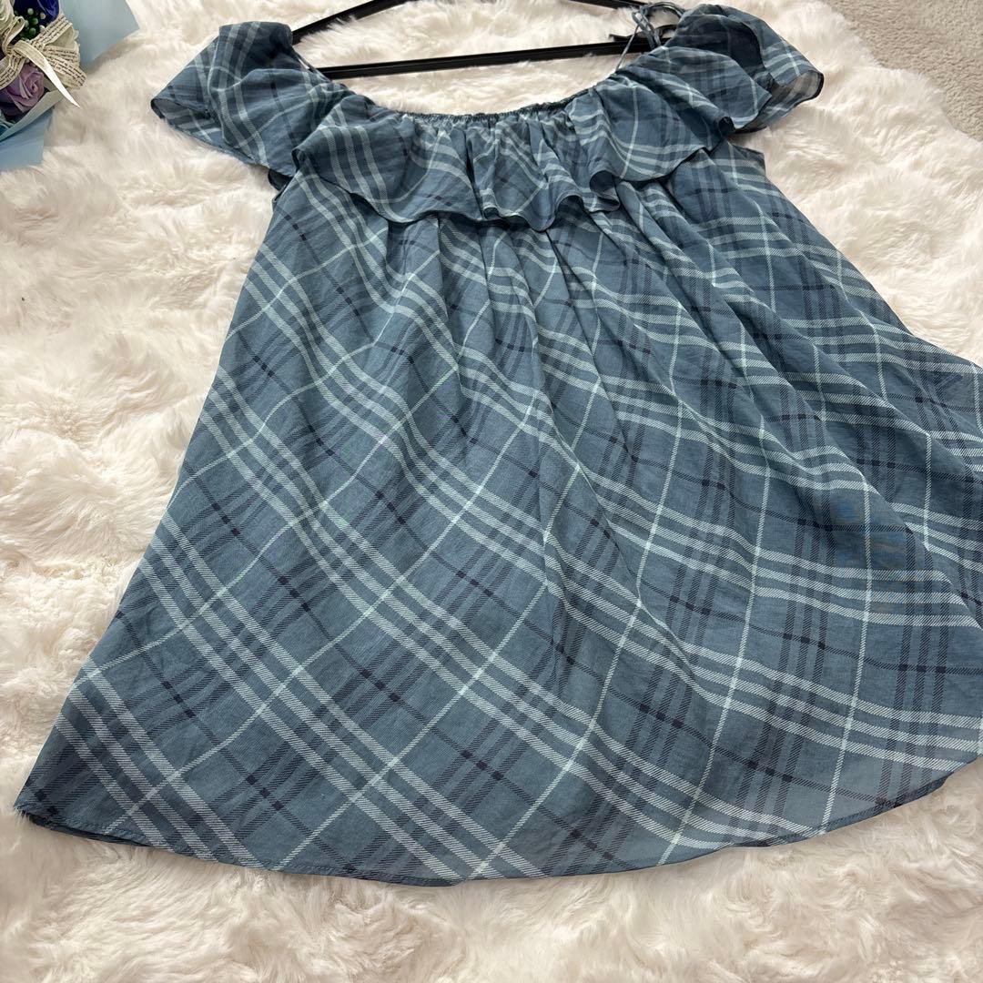 BURBERRY BLUE LABAL ノバチェック ノースリーブ カットソー