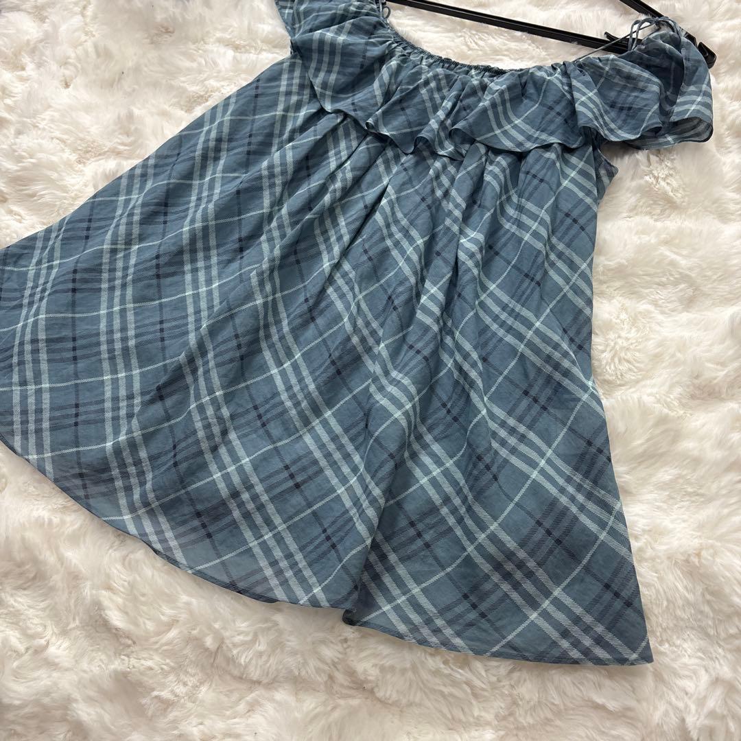BURBERRY BLUE LABAL ノバチェック ノースリーブ カットソー