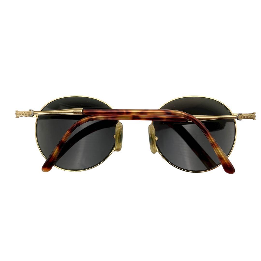GUCCI グッチ メタルフレーム サングラス ゴールド 49□19