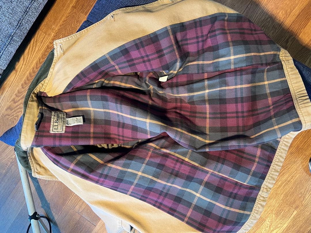L.L.Bean ハンティングコート ワークコート 襟コーデュロイ ベージュ