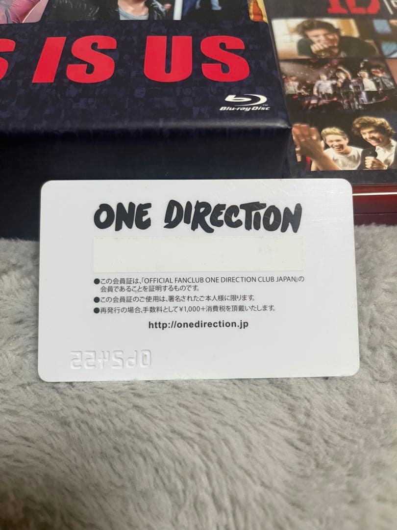 ONE DIRECTION THIS IS US DVD ファンクラブ会員カード