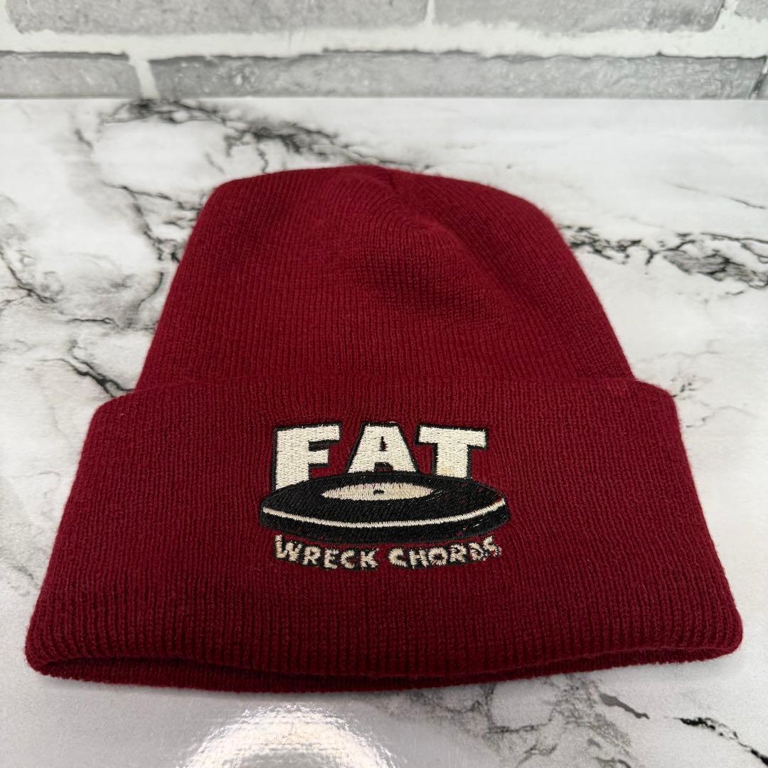 FAT WRECK CHORDS ファット ニット バーガンディ 刺繍 USA製