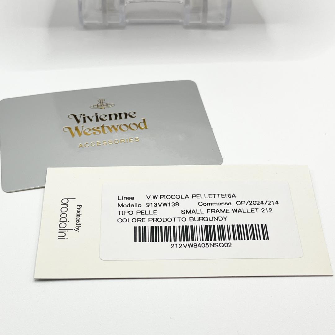 大人気 Vivienne Westwood 特価 がま口 折財布 エンジ 人気