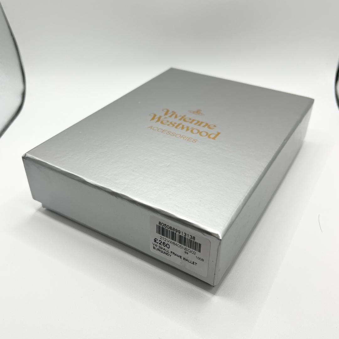 大人気 Vivienne Westwood 特価 がま口 折財布 エンジ 人気