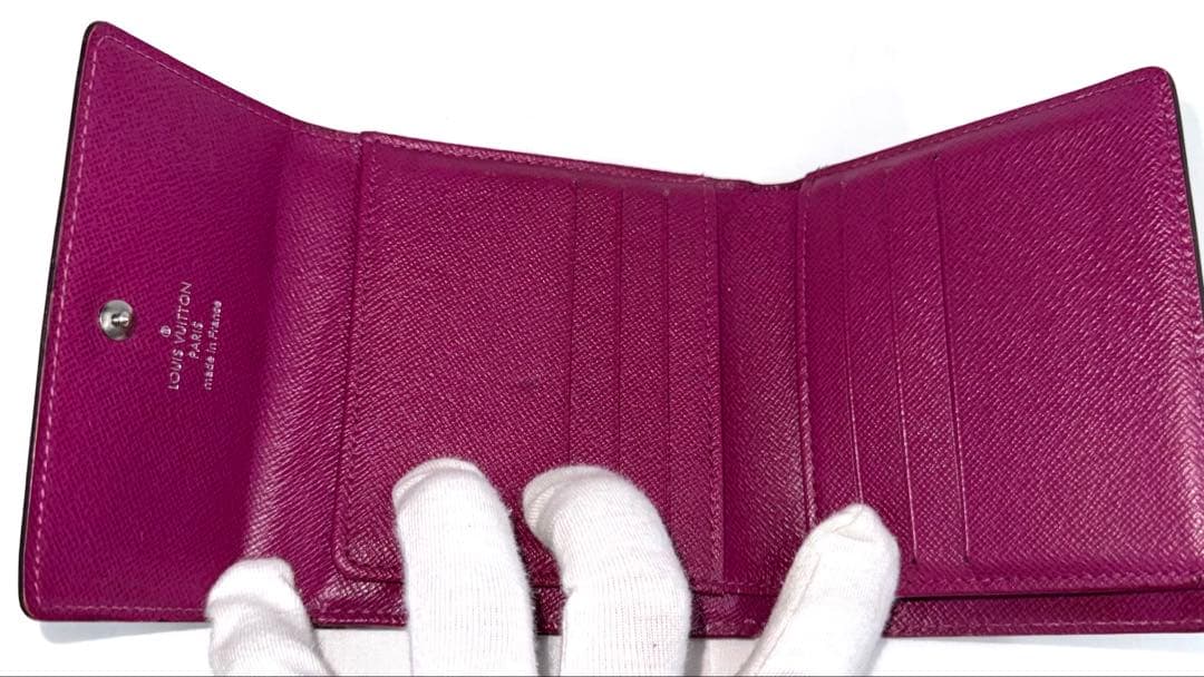 ✨美品✨ルイヴィトン エピ 三つ折り 財布 パープル