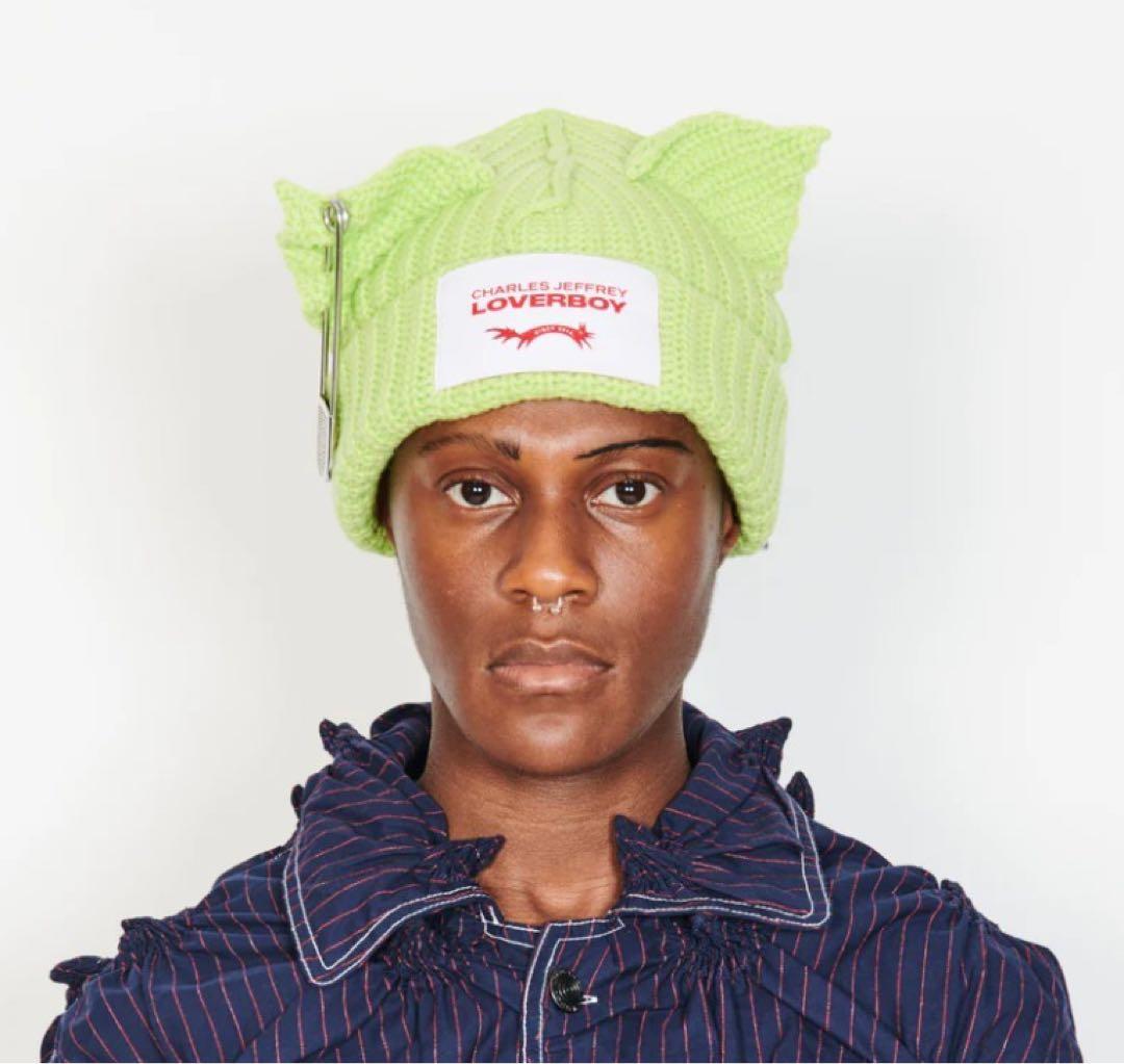 CHARLES JEFFREY LOVERBOY ニット帽 ピン付き