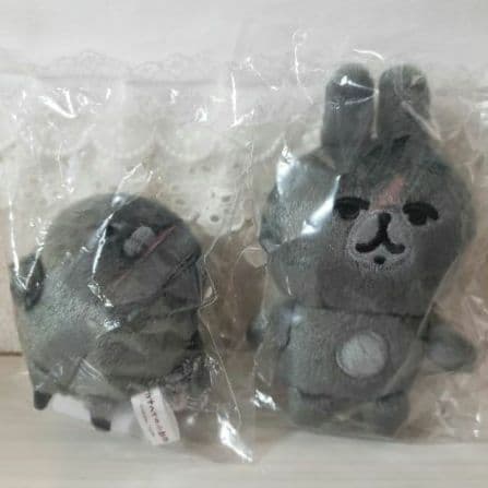 ☺️新品タグ付☺️カナヘイ★ブラックぬいぐるみ★マスコット★うさぎ★ピスケ★4点