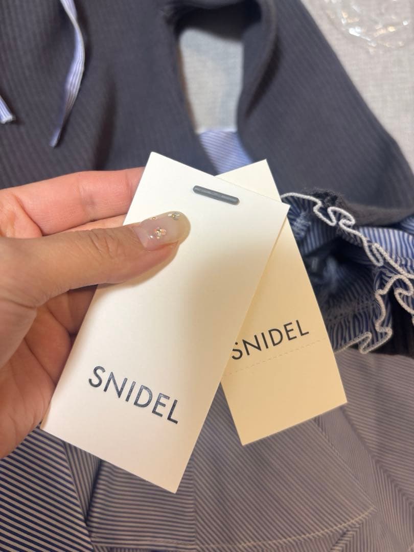 【Snidel】ドッキングミニニットワンピース　STRIPE