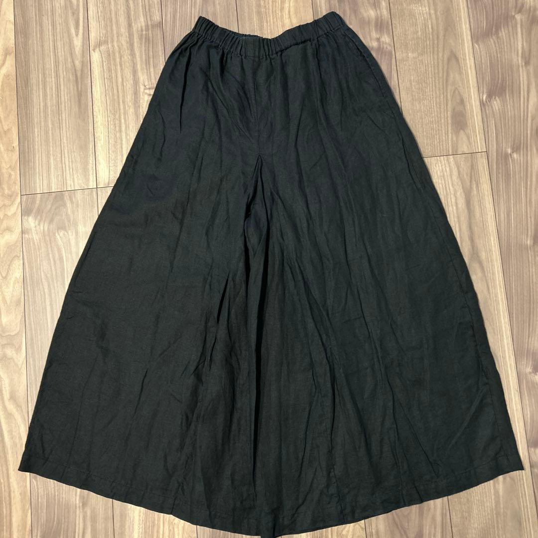 【美品】JOURNAL STANDARD リネンタックキュロット 36 ブラック