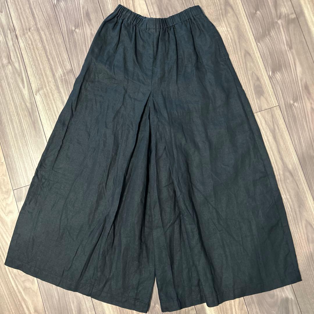 【美品】JOURNAL STANDARD リネンタックキュロット 36 ブラック