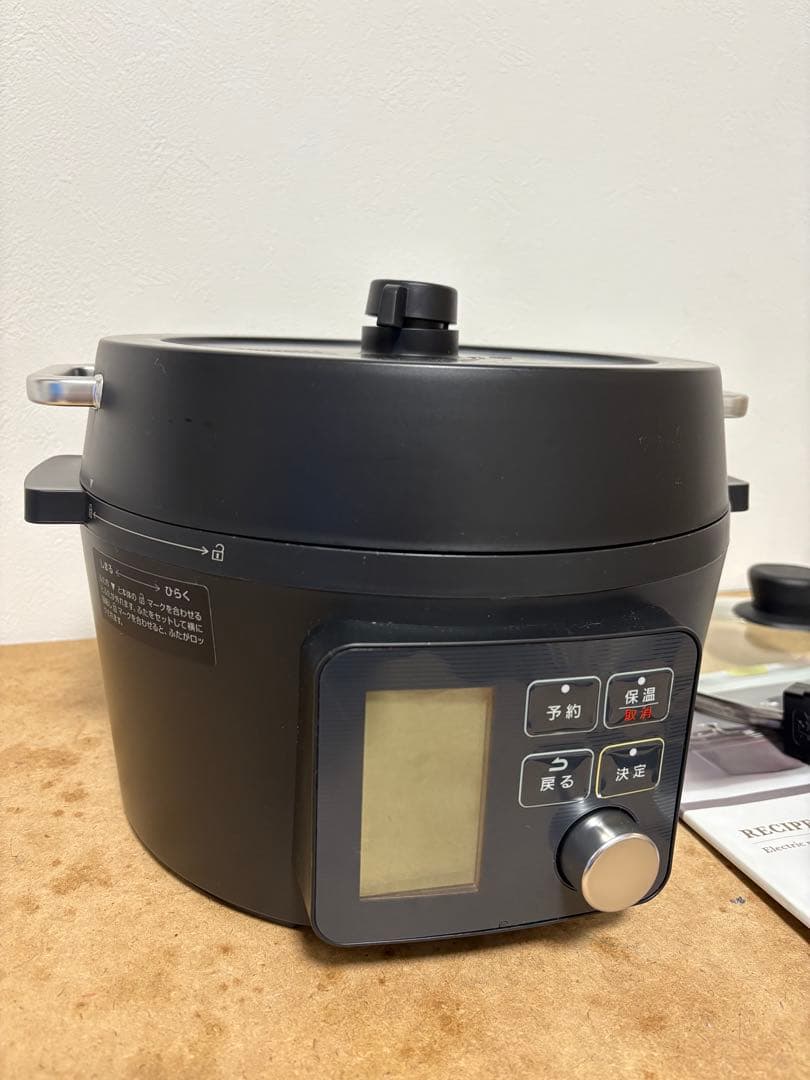 【美品】アイリスオーヤマ 電気圧力鍋 4L 低温調理 ブラック PMPC-MA4
