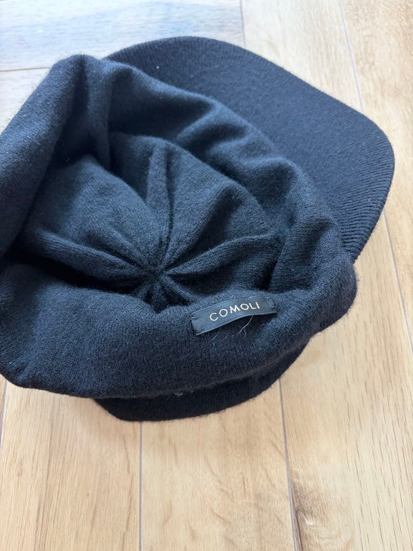 24aw COMOLI コモリ　ウールニットキャップ　ブラック　フリーサイズ