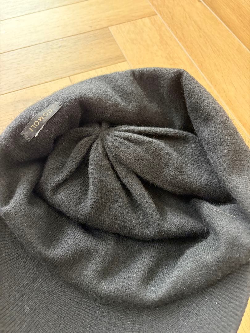 24aw COMOLI コモリ　ウールニットキャップ　ブラック　フリーサイズ