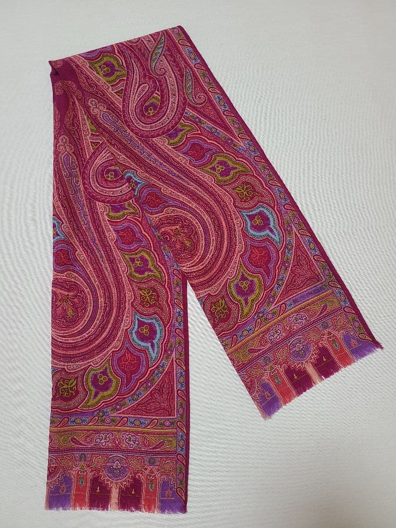 値下げ♪ETRO エトロ ペイズリー柄 ストール ウール