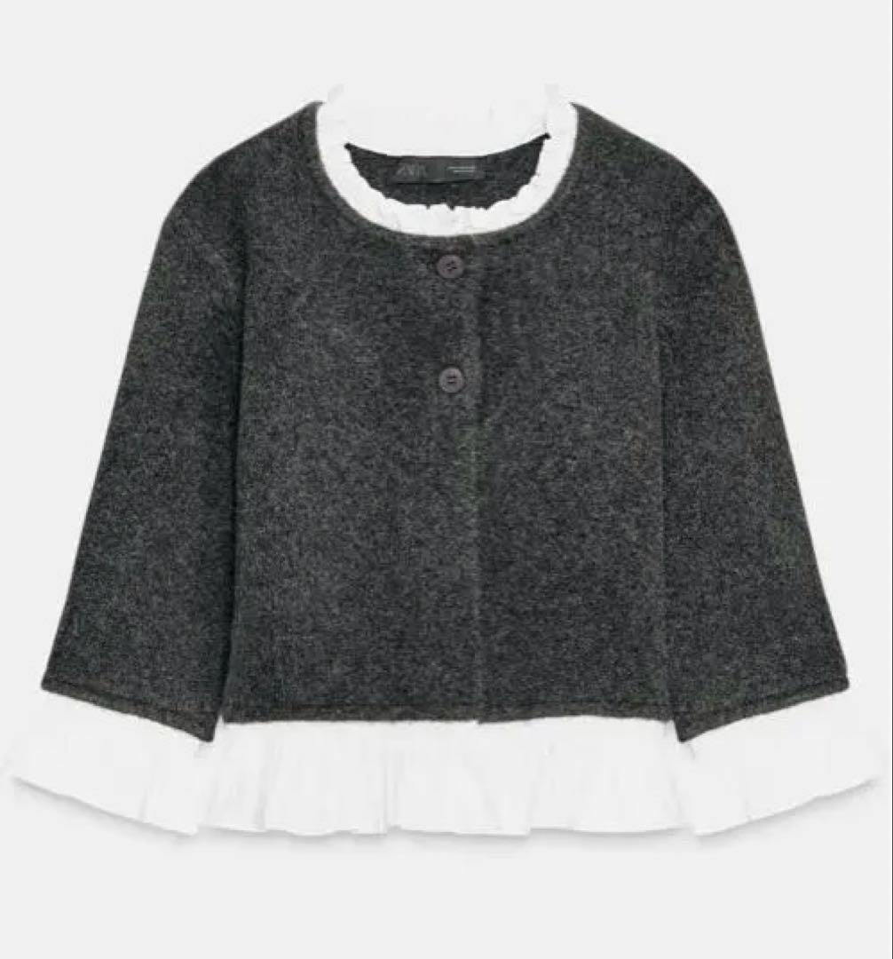 ZARA ポプリンコンビニットジャケット　Mサイズ