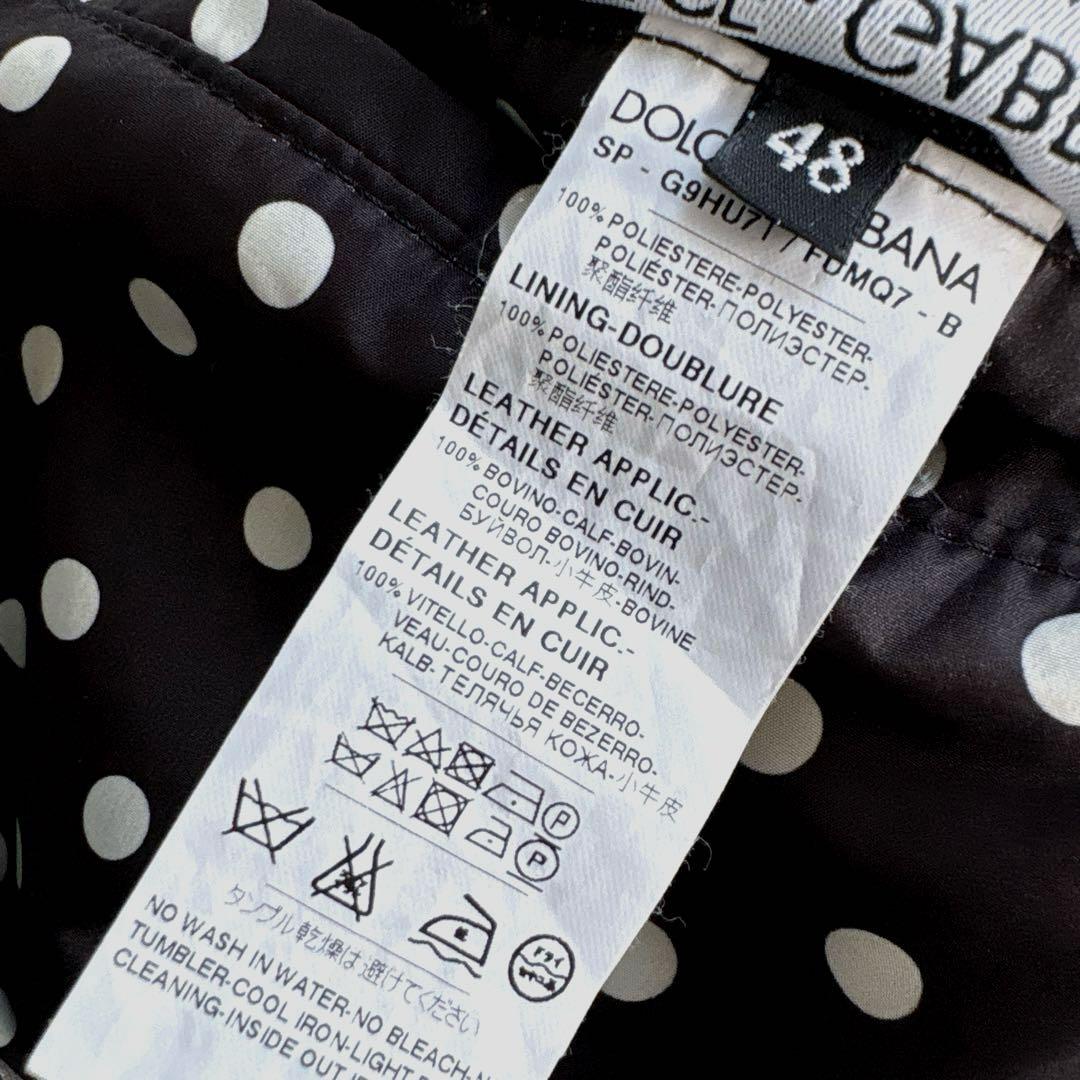 ✨美品✨D&G ドルチェアンドガッバーナ　ブルゾン　スタジャン　ドット柄　黒