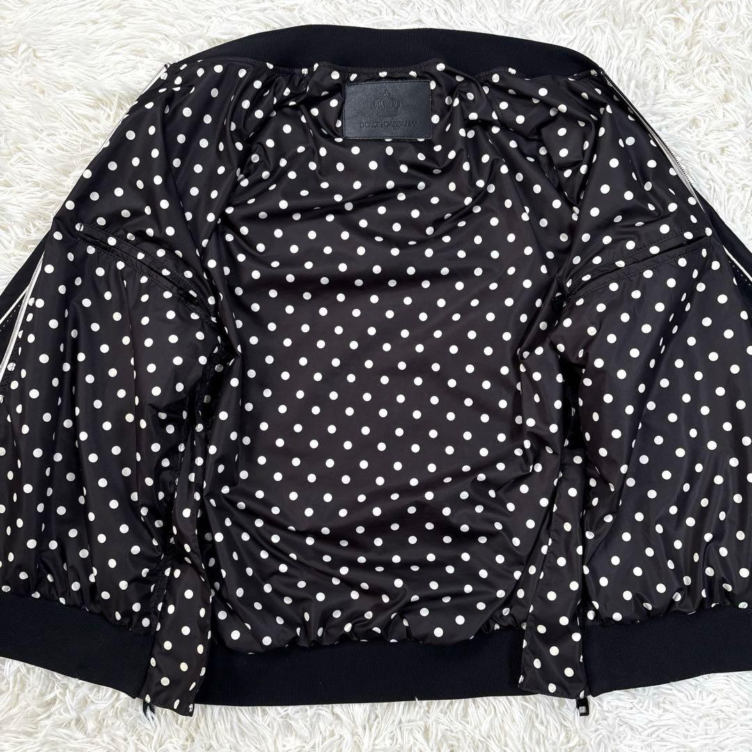 ✨美品✨D&G ドルチェアンドガッバーナ　ブルゾン　スタジャン　ドット柄　黒