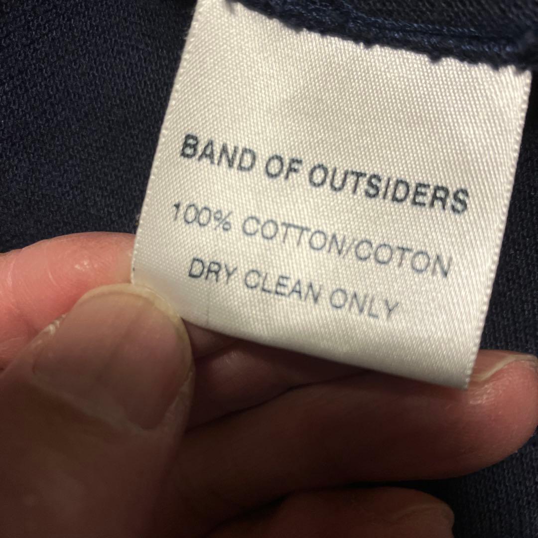 BAND OF OUTSIDERS ピケ　パイピングジャケット　ネイビー　2