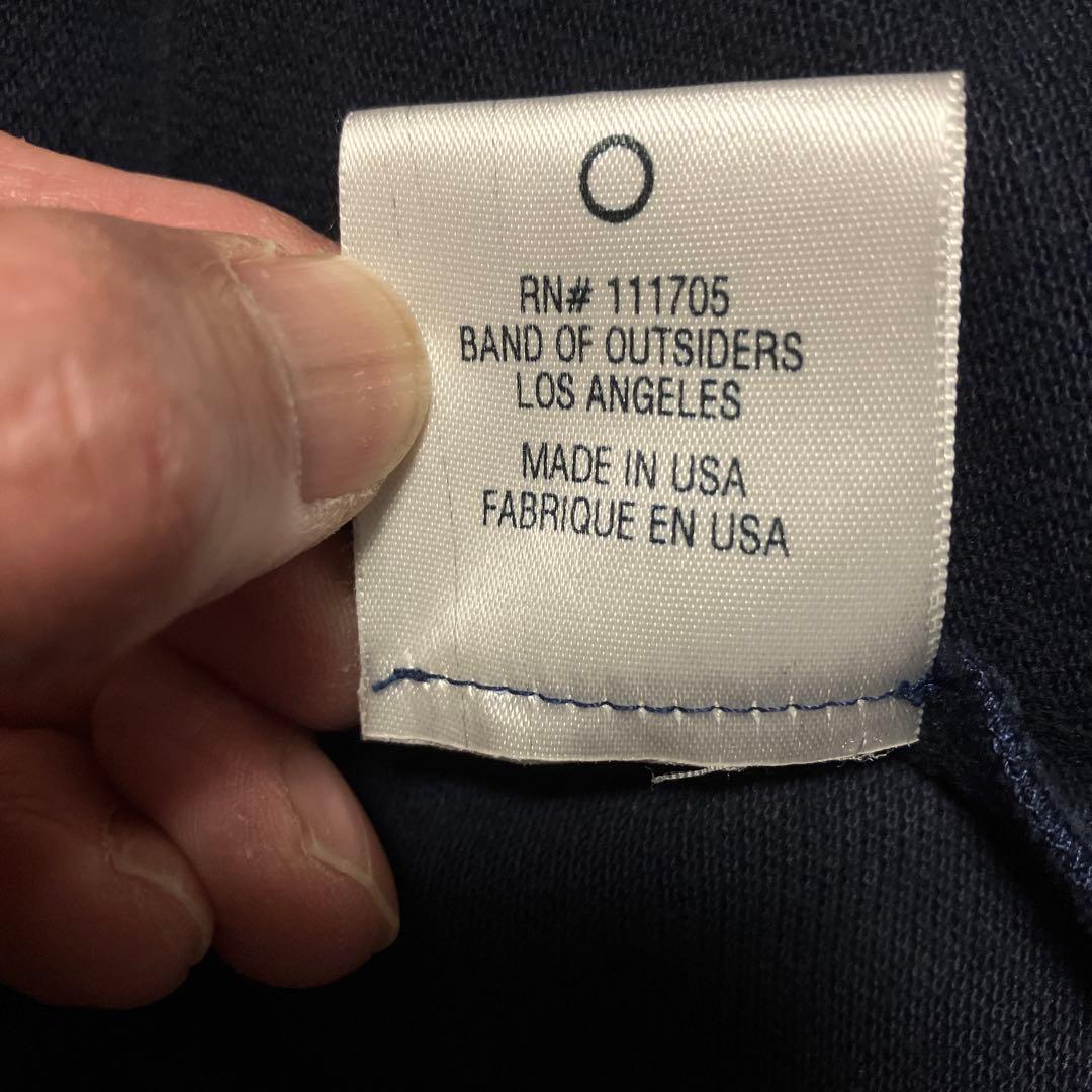 BAND OF OUTSIDERS ピケ　パイピングジャケット　ネイビー　2