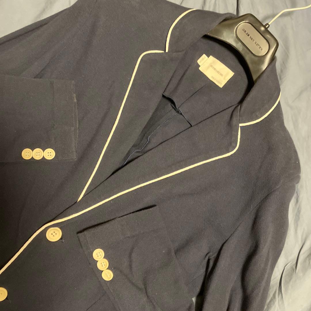 BAND OF OUTSIDERS ピケ　パイピングジャケット　ネイビー　2