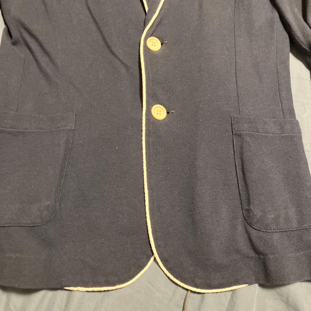BAND OF OUTSIDERS ピケ　パイピングジャケット　ネイビー　2