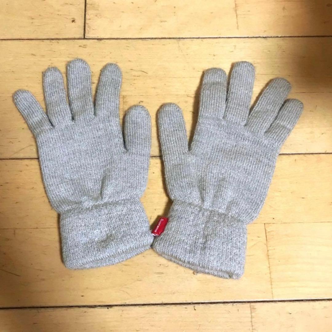 小物 Supreme 10AW Deer Skin Palm Knit Gloves