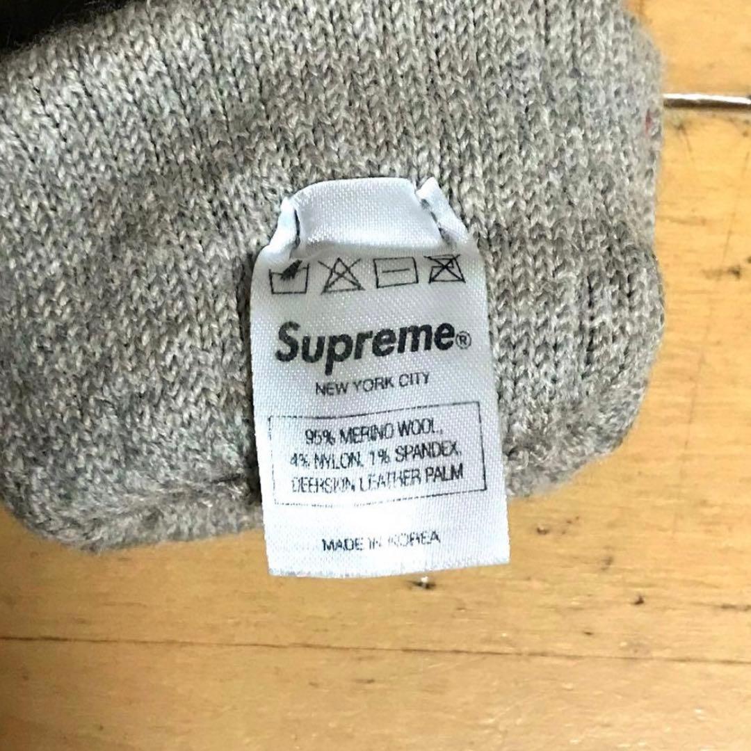 小物 Supreme 10AW Deer Skin Palm Knit Gloves