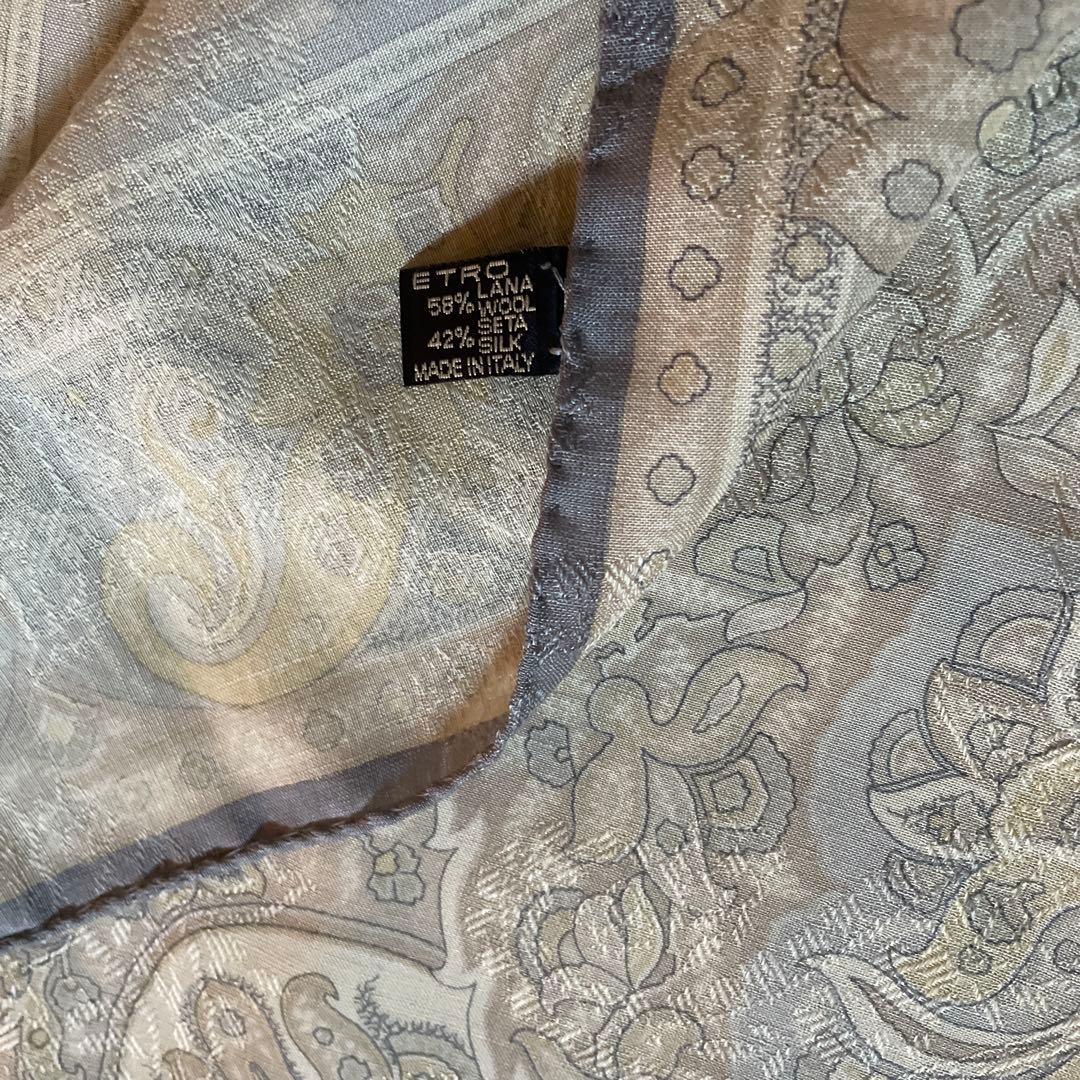 ETRO ウールシルク　ペイズリー柄 ストール