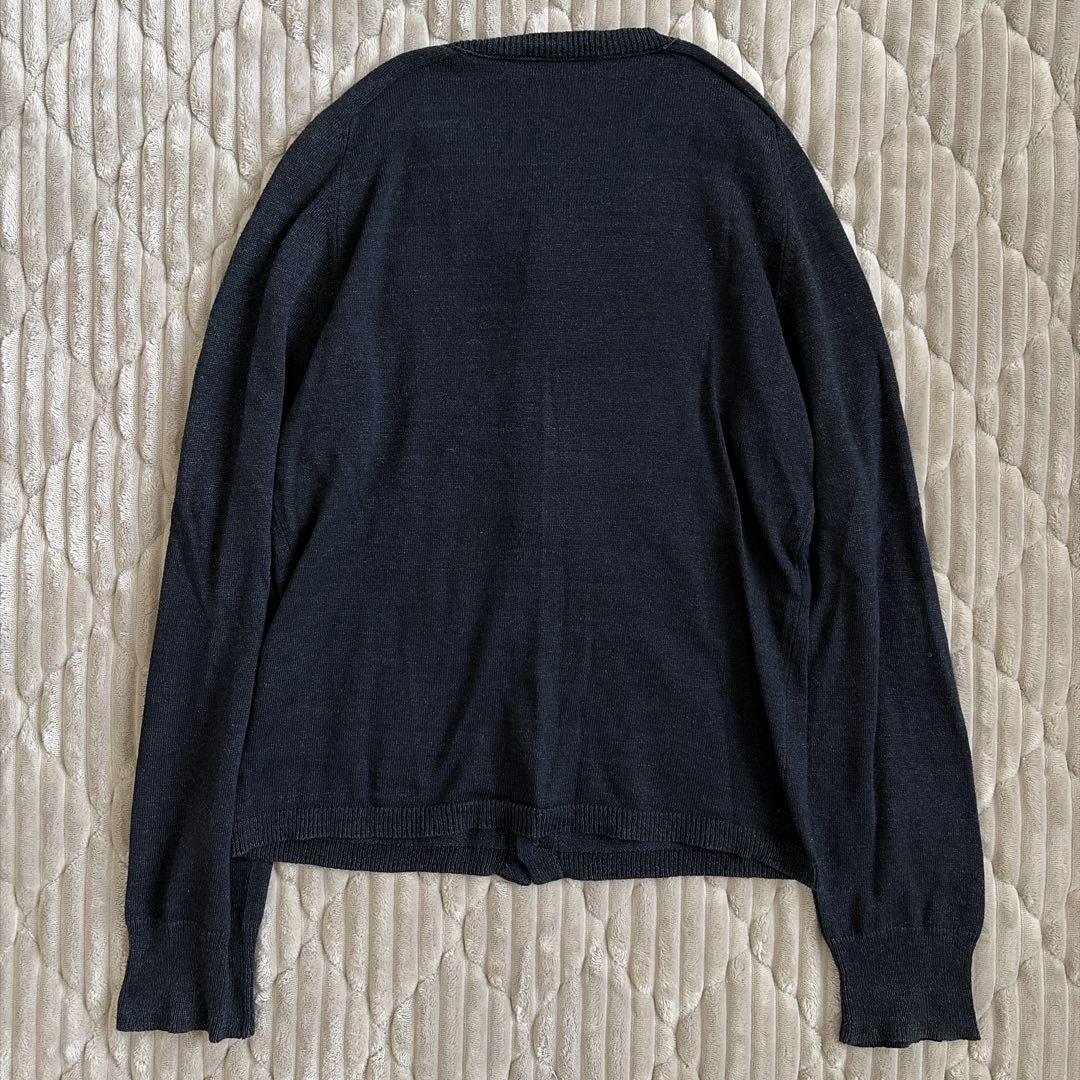 美品　45R オーガニックコットン　ニットカーディガン　ネイビー　45RPM