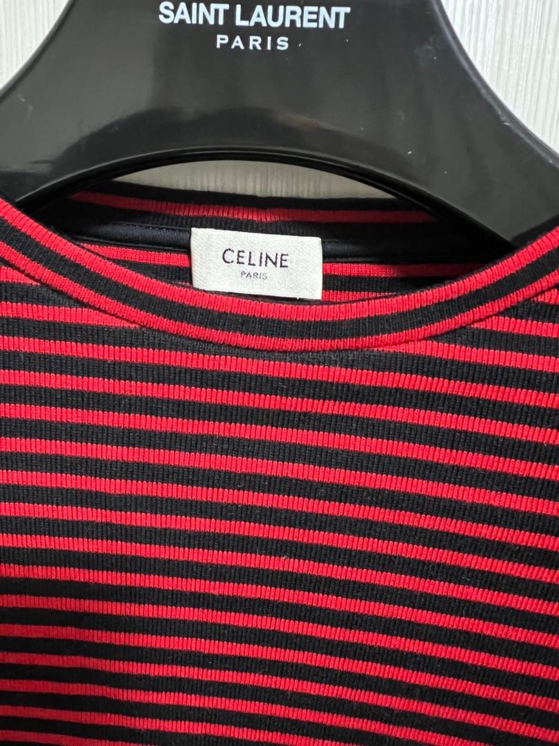 CELINE エディスリマン ボーダーロングTシャツ