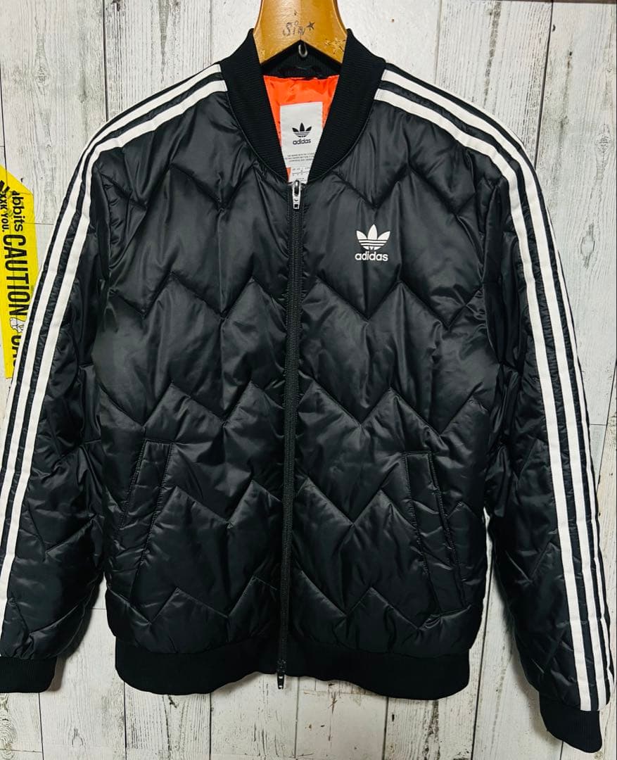 adidas キルティングジャケット ダブルジップ ブラック SST 新品未使用