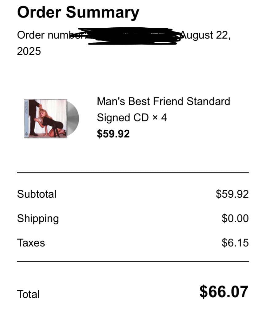 Sabrina Carpenter サイン入りCD