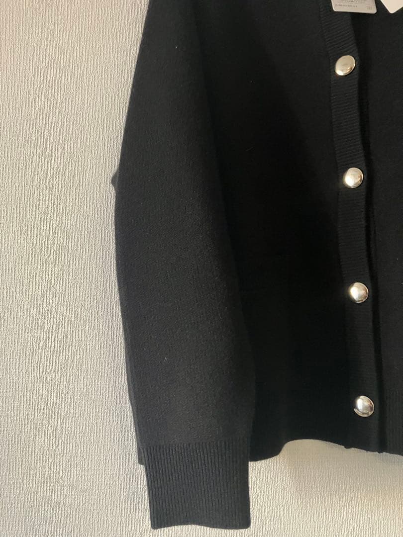 新品　ジャーナルスタンダード　ダブルニット　メタルボタンカーディガン　黒