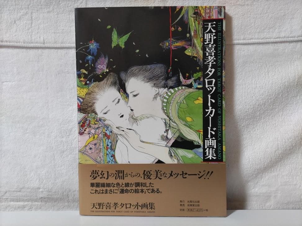 【天野喜孝 2冊・帯付】妖精／タロットカード画集 イラスト集 画集　dne