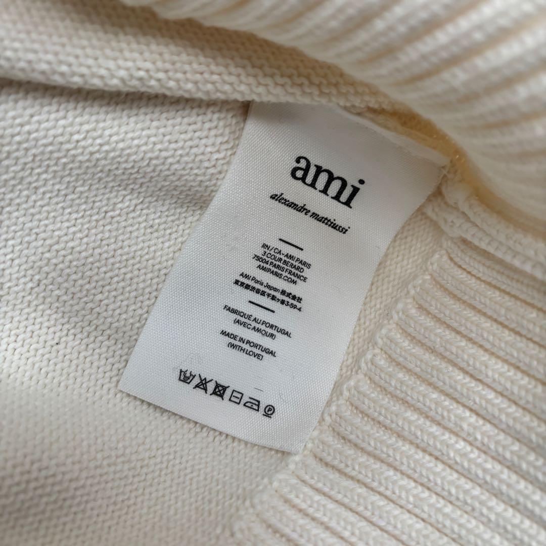 極美品 ✨AMI PARIS ハート刺繍ニットカーディガン アイボリーレディース