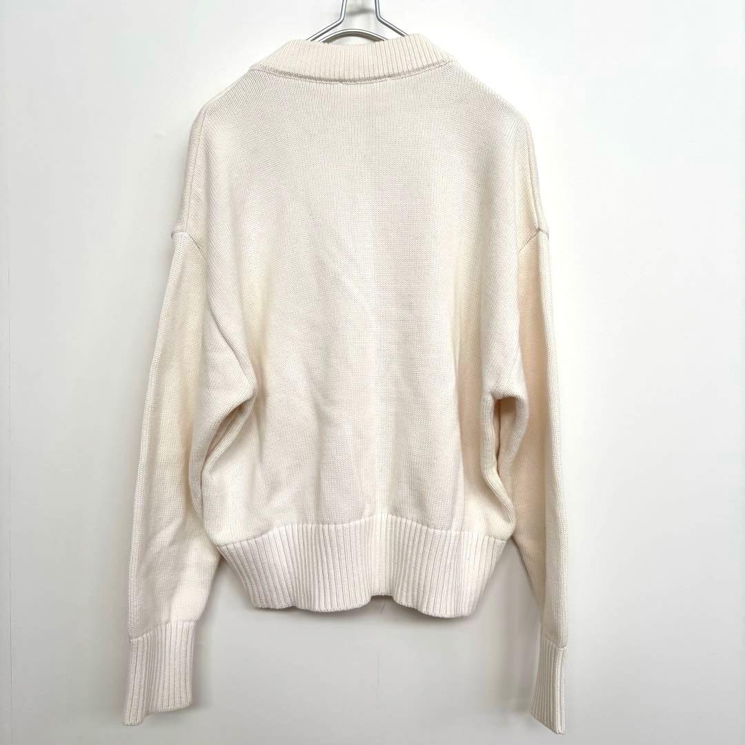 極美品 ✨AMI PARIS ハート刺繍ニットカーディガン アイボリーレディース