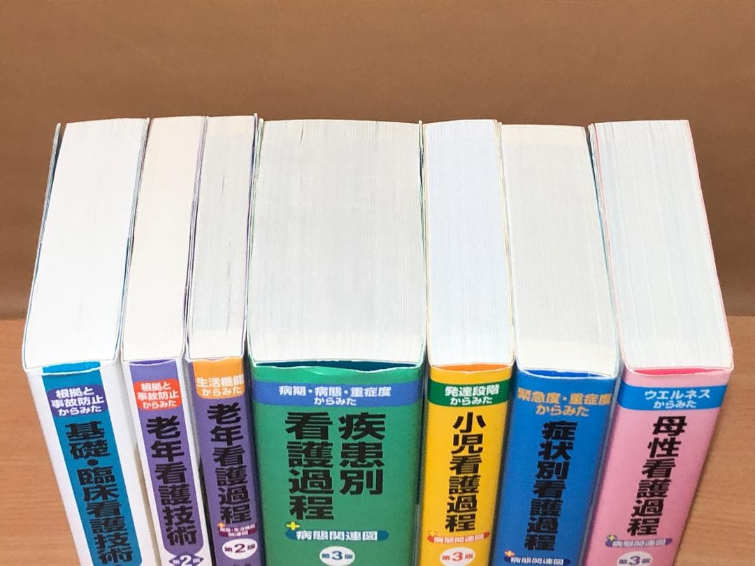 疾患別・症状別・老年・小児・母性看護過程 5冊　＋　看護技術 2冊