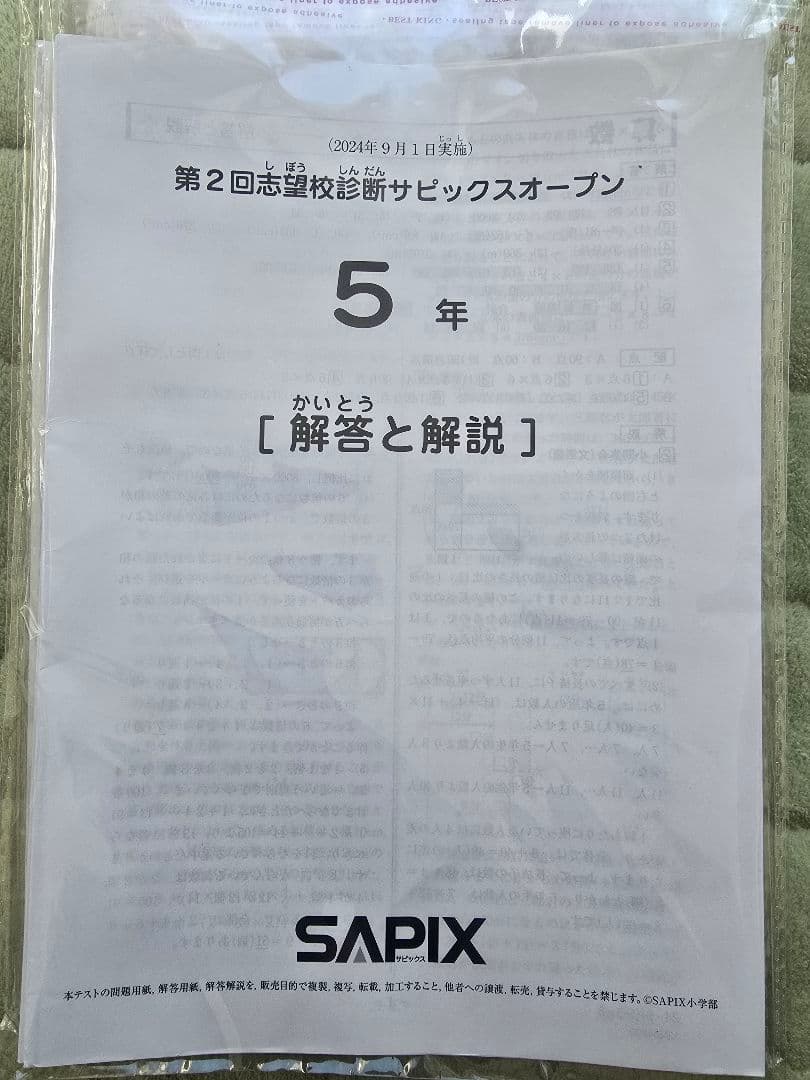 【原本/成績データ付】SAPIX 5年生 マンスリー確認・復習テスト全12回