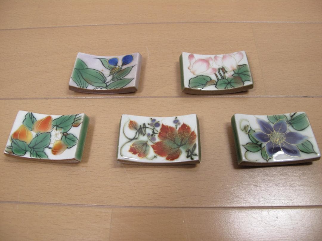 陶あん　京焼　清水焼　箸置き　５個セット　①