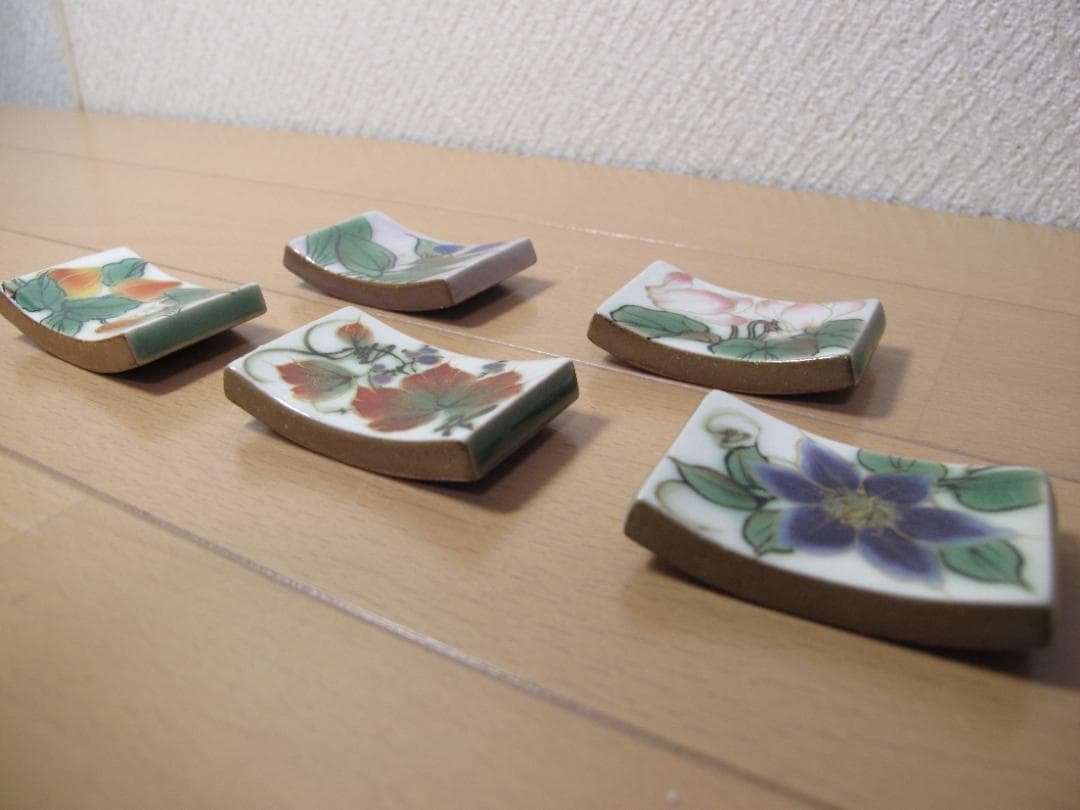 陶あん　京焼　清水焼　箸置き　５個セット　①