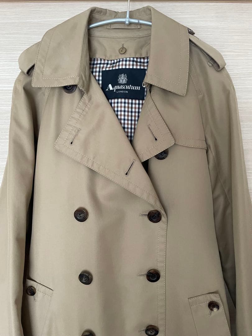 Aquascutum　アクアスキュータム　トレンチコート　ブルーライナー付き
