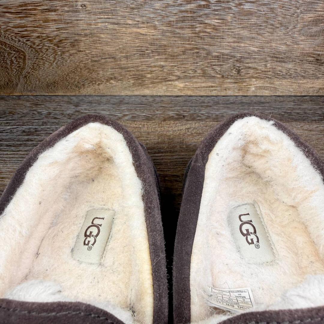 ◆UGG◆アグ 26.0cm モカシン アスコット スエード ブラウン レザー